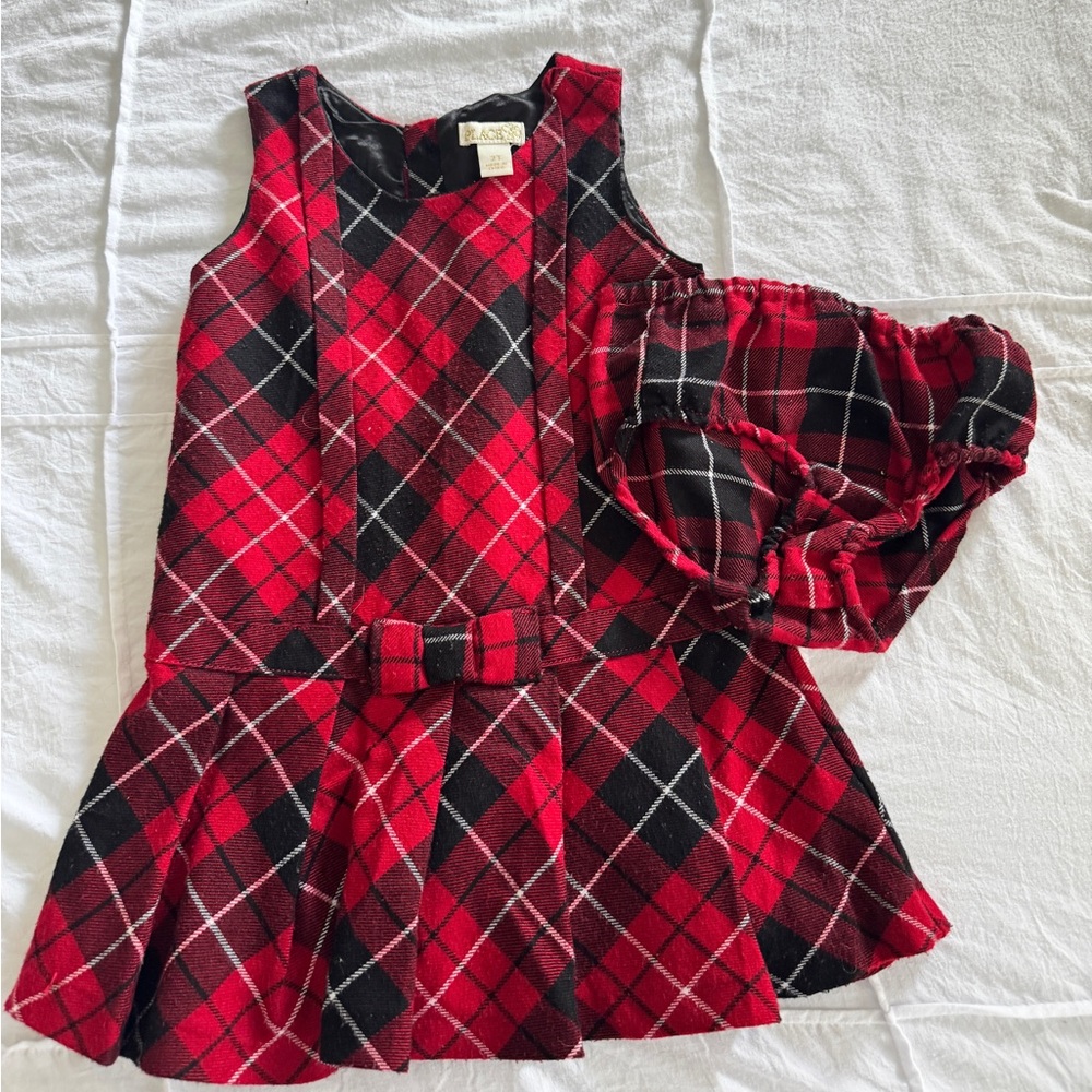 The Children's Place Red Plaid Dress Set